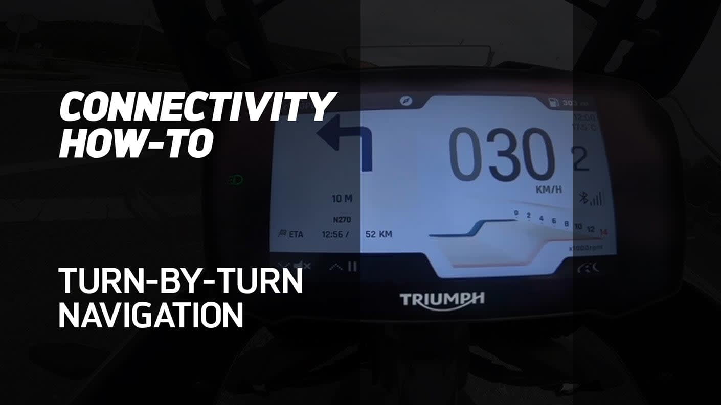 How to use the turn-by-turn Navigation on the My Triumph Connectivity Module