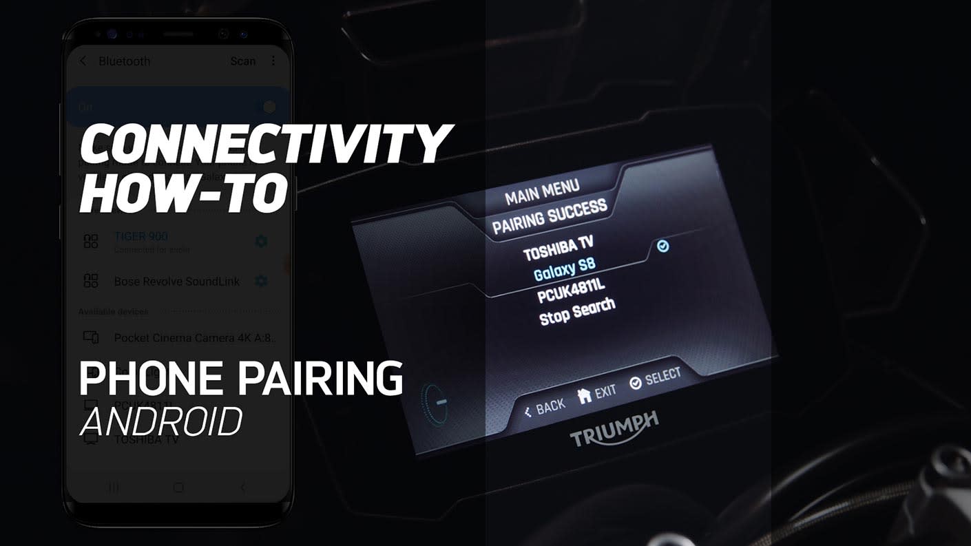 How to Pair your Phone (Android) on the My Triumph Connectivity Module
