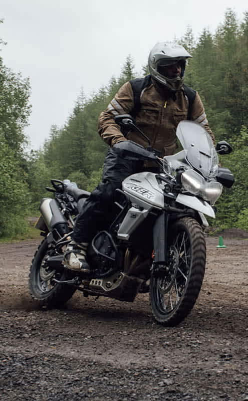 Off-road riding on the Triumph Tiger 800