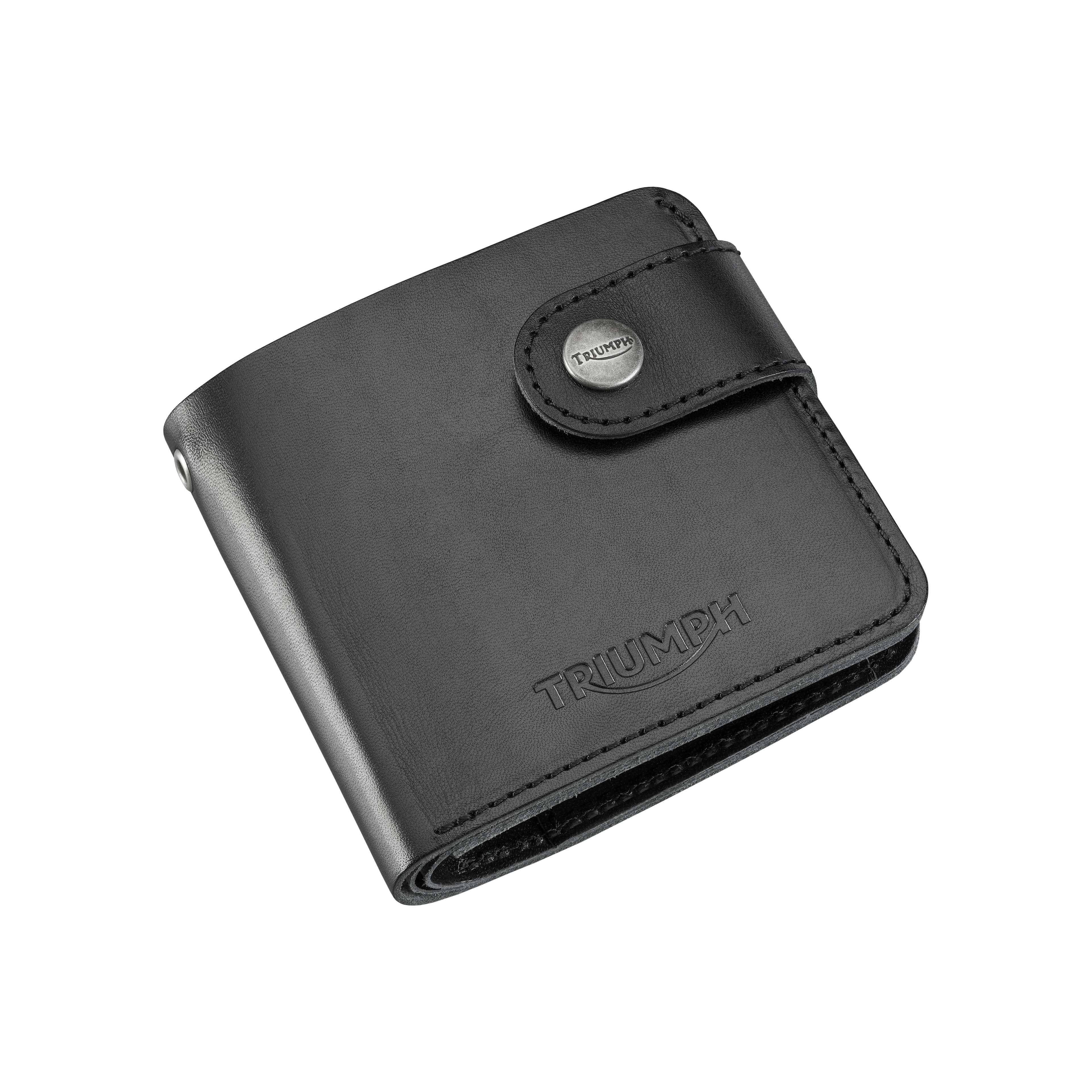 Square Biker Wallet in Black | Leather Accessories
