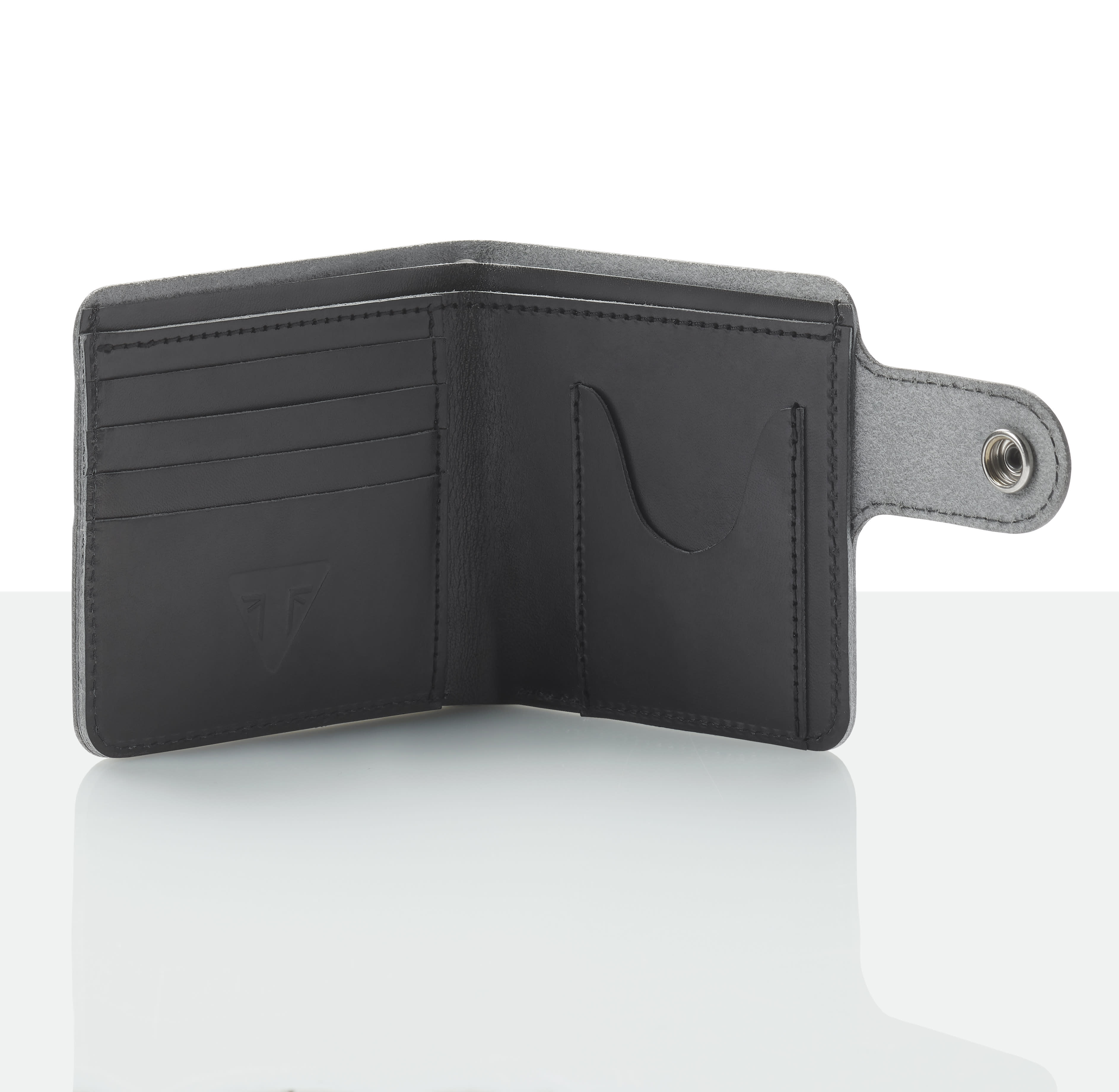 Square Biker Wallet in Black | Leather Accessories