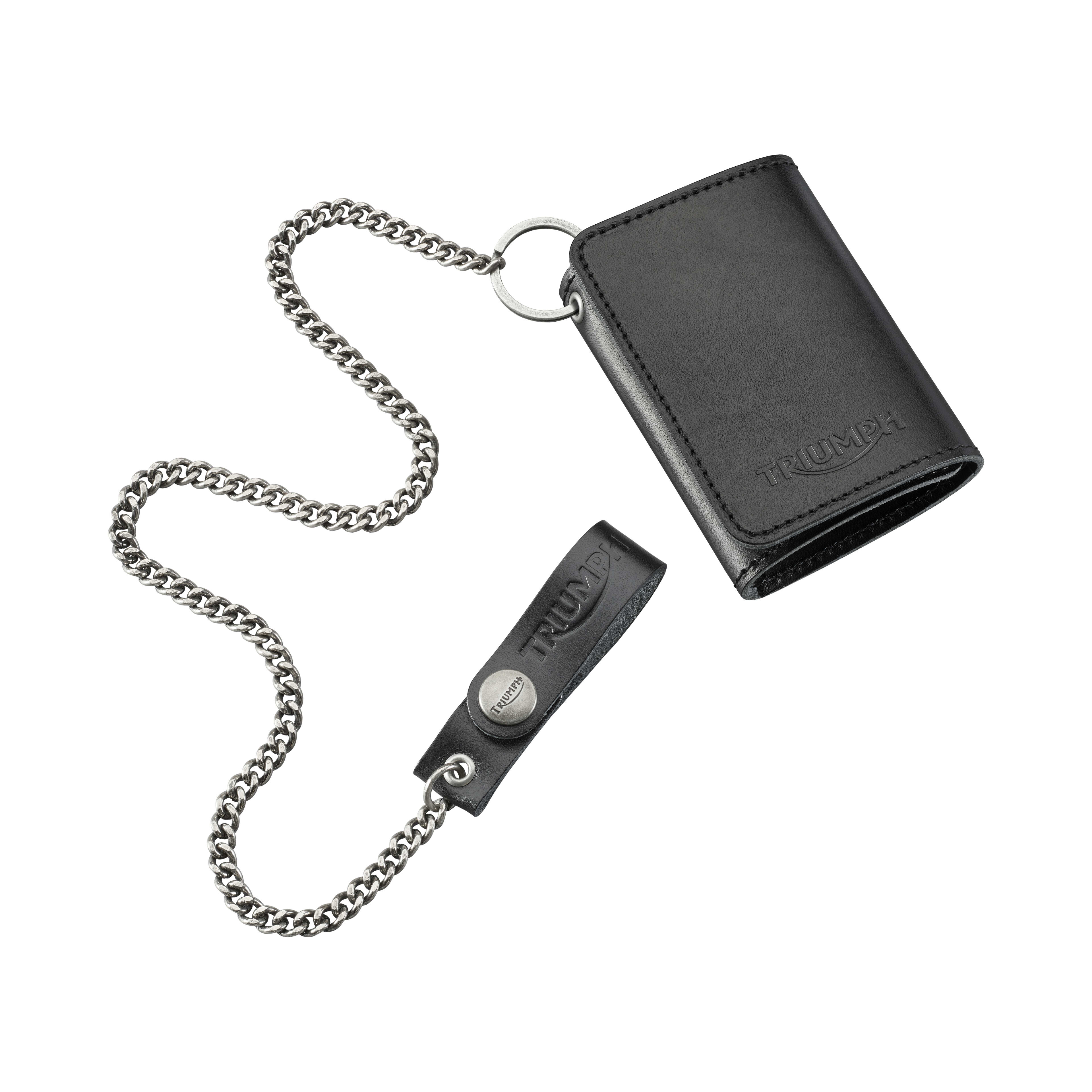 Tri-Fold Leather Key Holder in Black | Leather Accessories