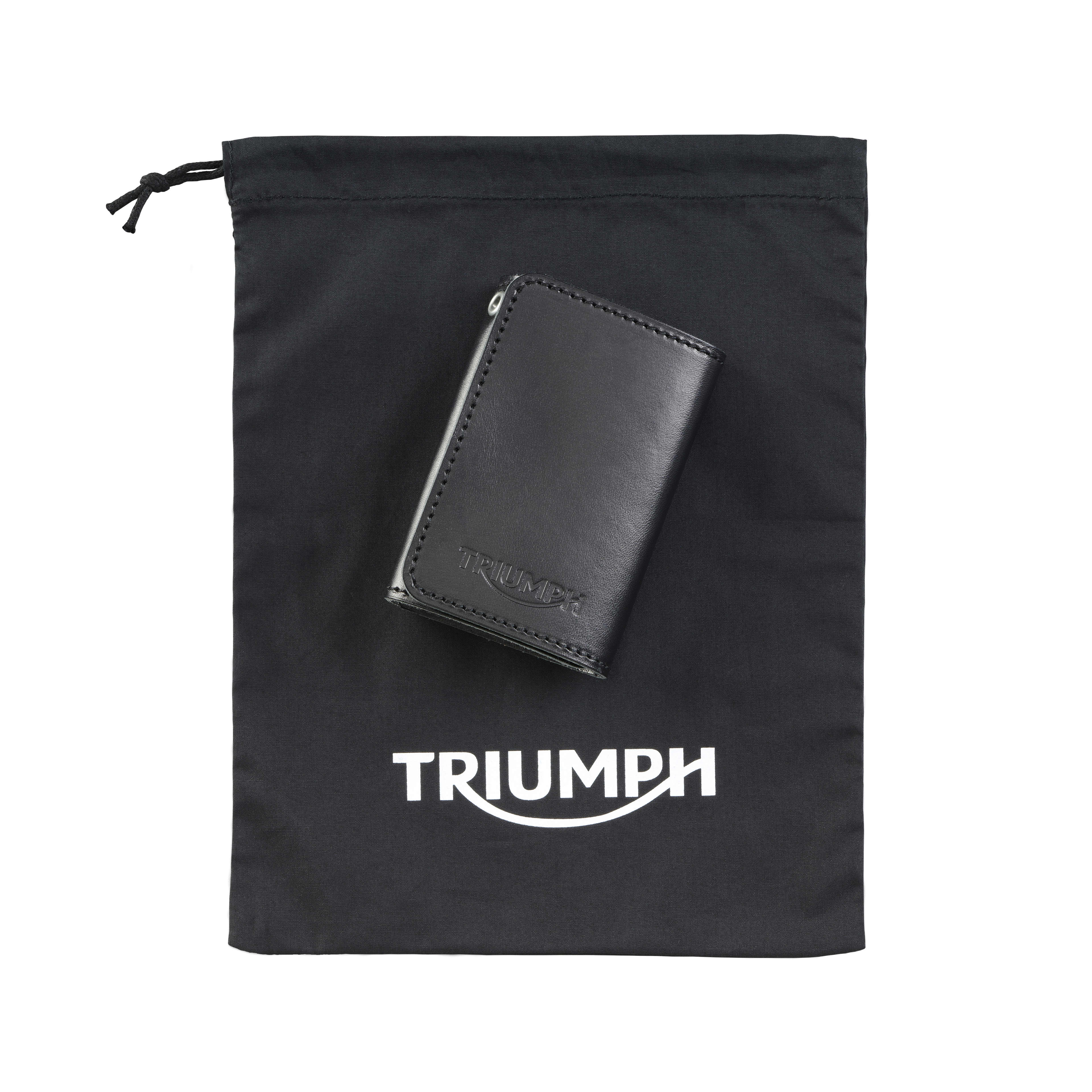 Tri-Fold Leather Key Holder in Black | Leather Accessories