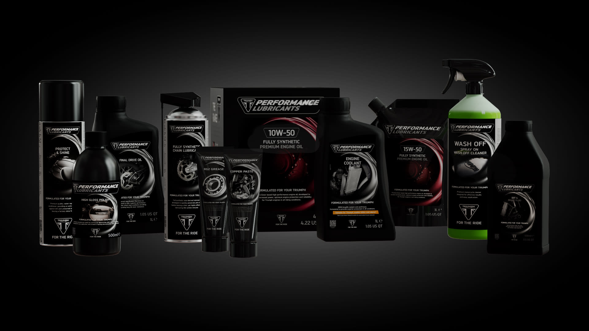 Triumph Performance Lubricants product range