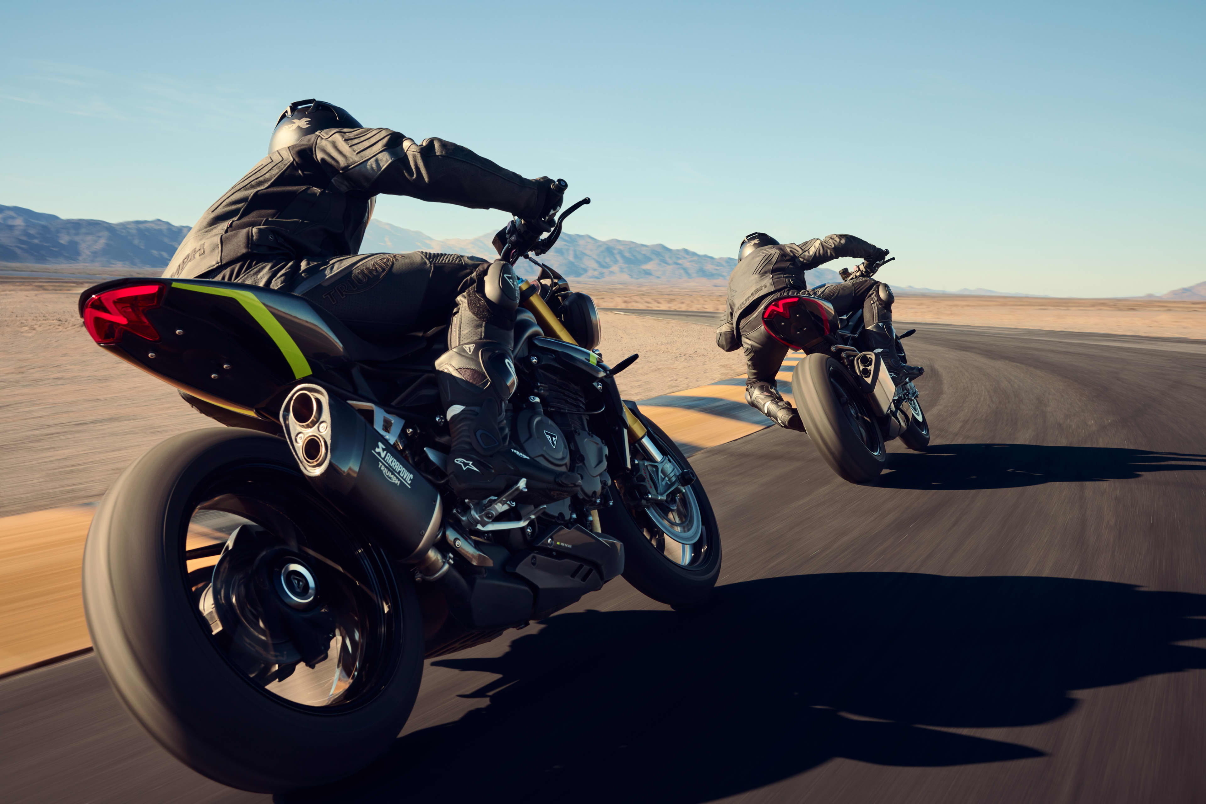 Two riders on the Speed Triple 1200 RS