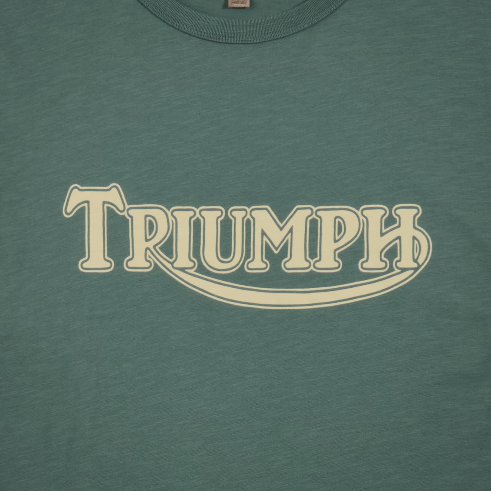 トップス RT-106642 Fork Seal Heritage Logo T-shirt in Vintage Teal | Triumph Heritage