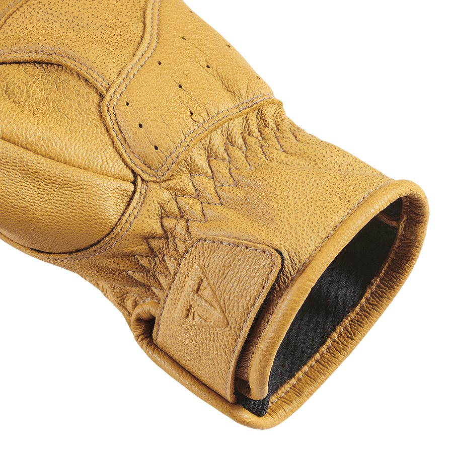 Piston Leather Gloves in Yellow & Black | Motorcycle Clothing