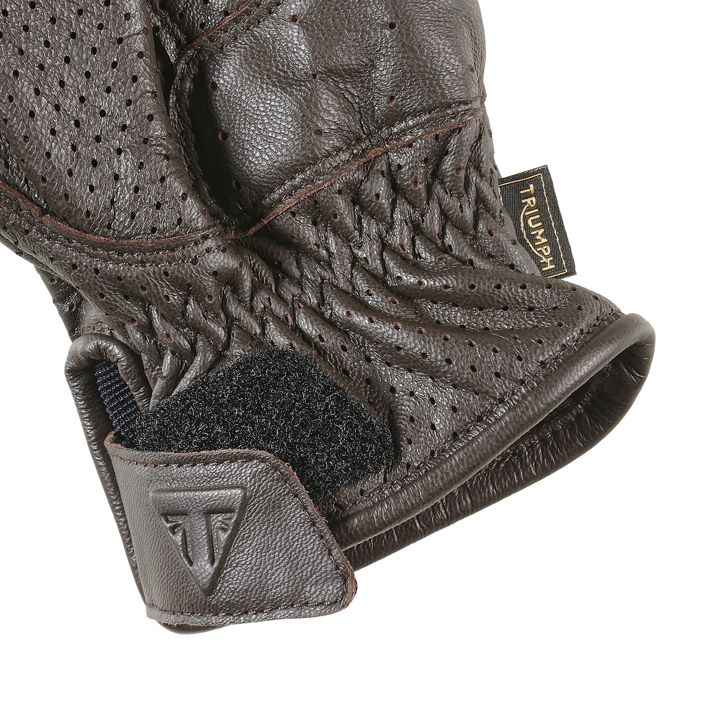 バイクウェア・装備 TRIUMPH,CALI GLOVE BROWN-S Cali Perforated Leather Gloves In Brown | Motorcycle Clothing