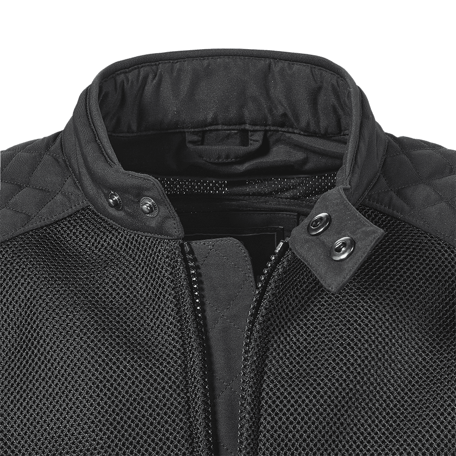Braddan Retro Mesh Jacket in Black | Motorcycle Clothing