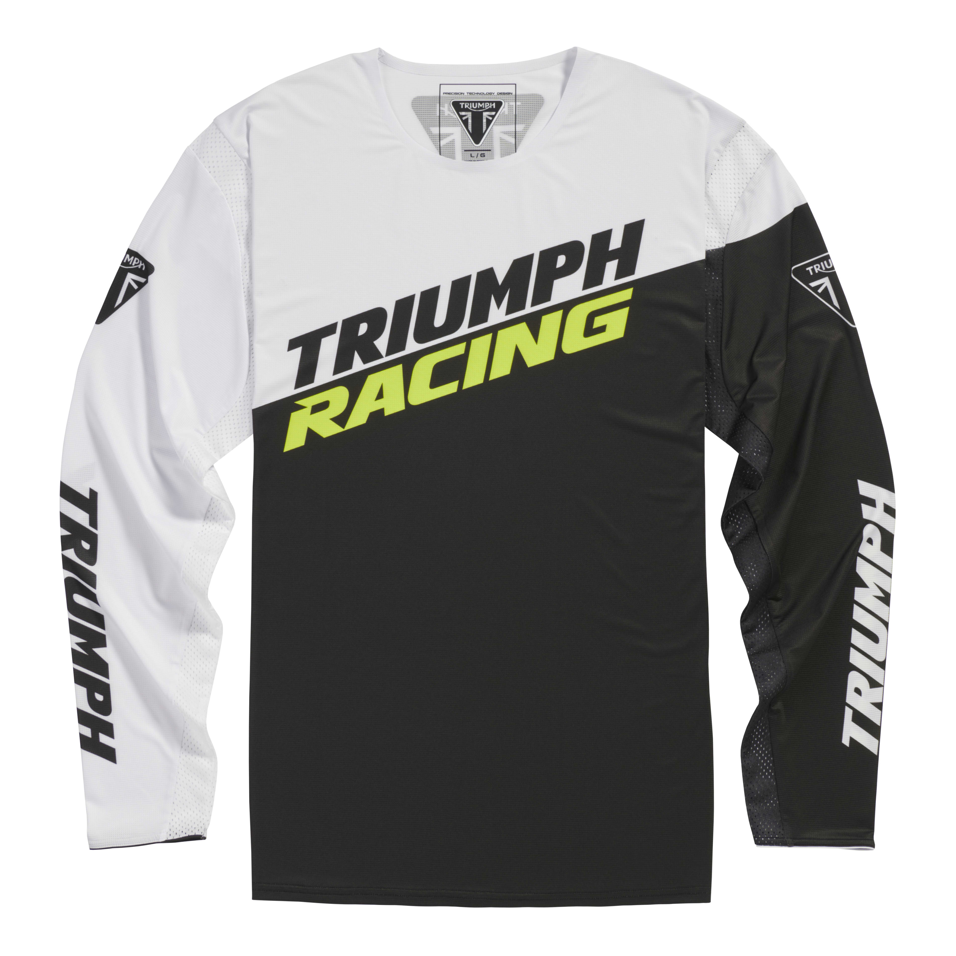TRIUMPH RACING Tシャツ 黒白2枚セット　サイズ:Ｍ mtls26715_racing_block_jersey_