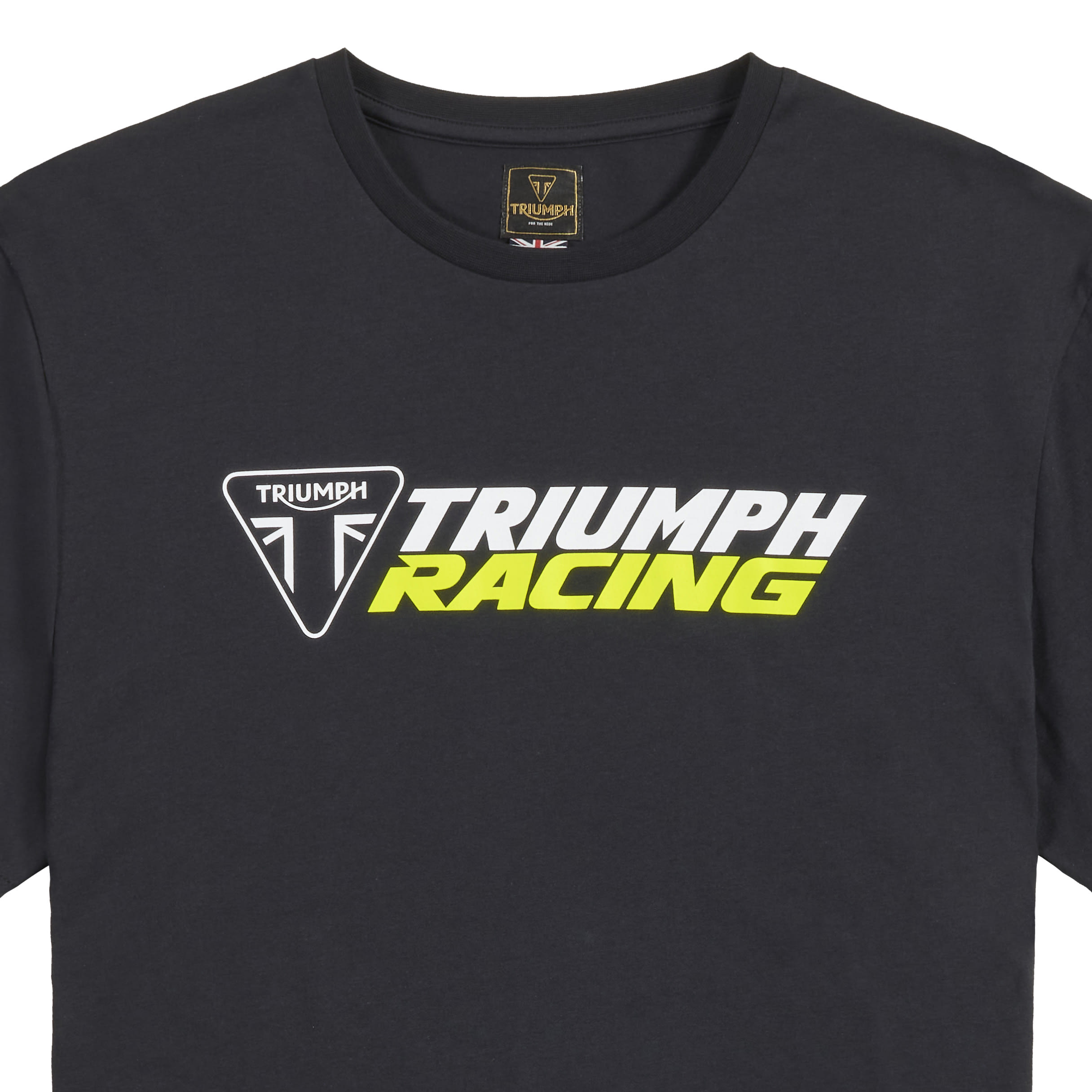 Triumph Racing Logo Tee in Black | Motorcycle Clothing