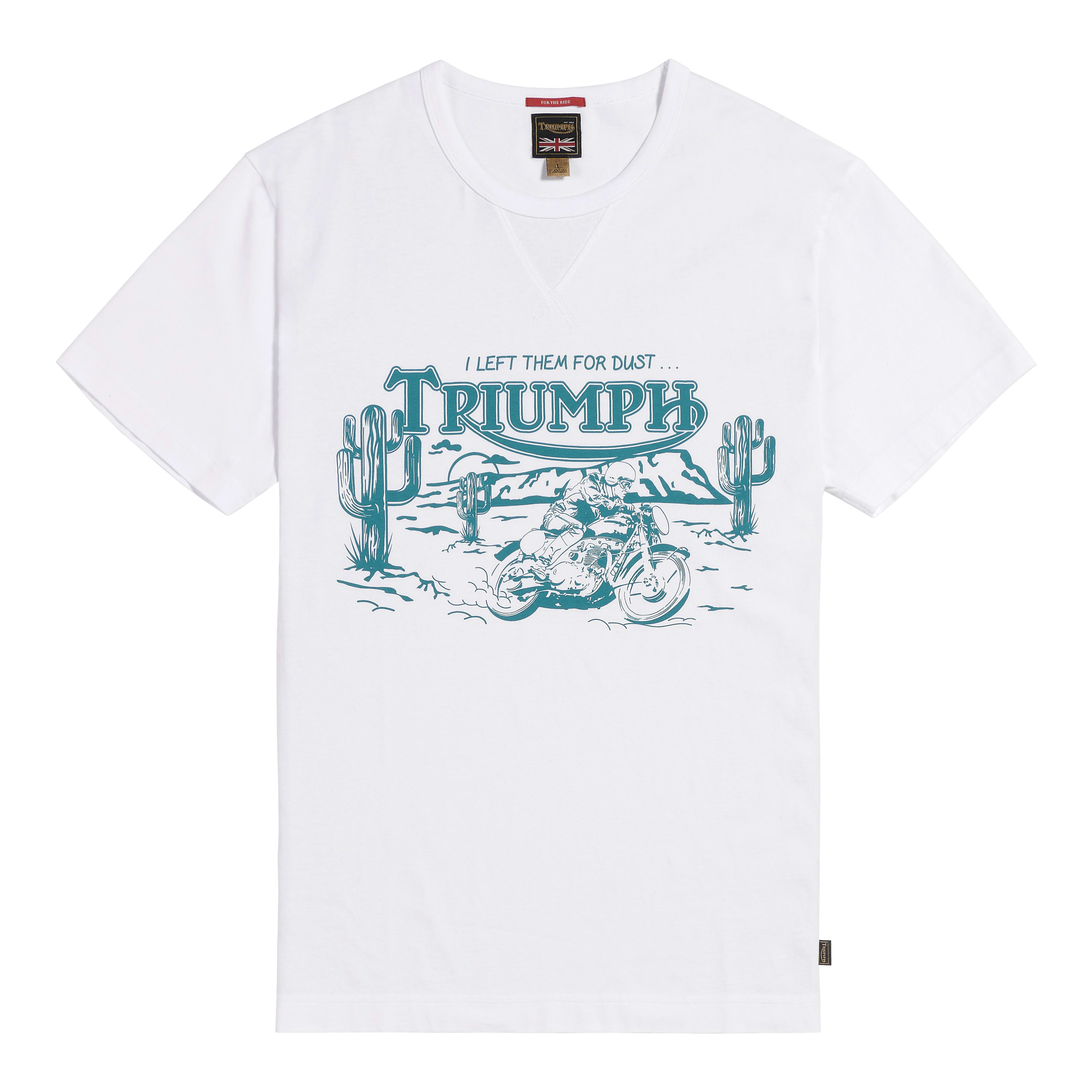 Dust Desert Graphic T-shirt in White | Triumph Heritage