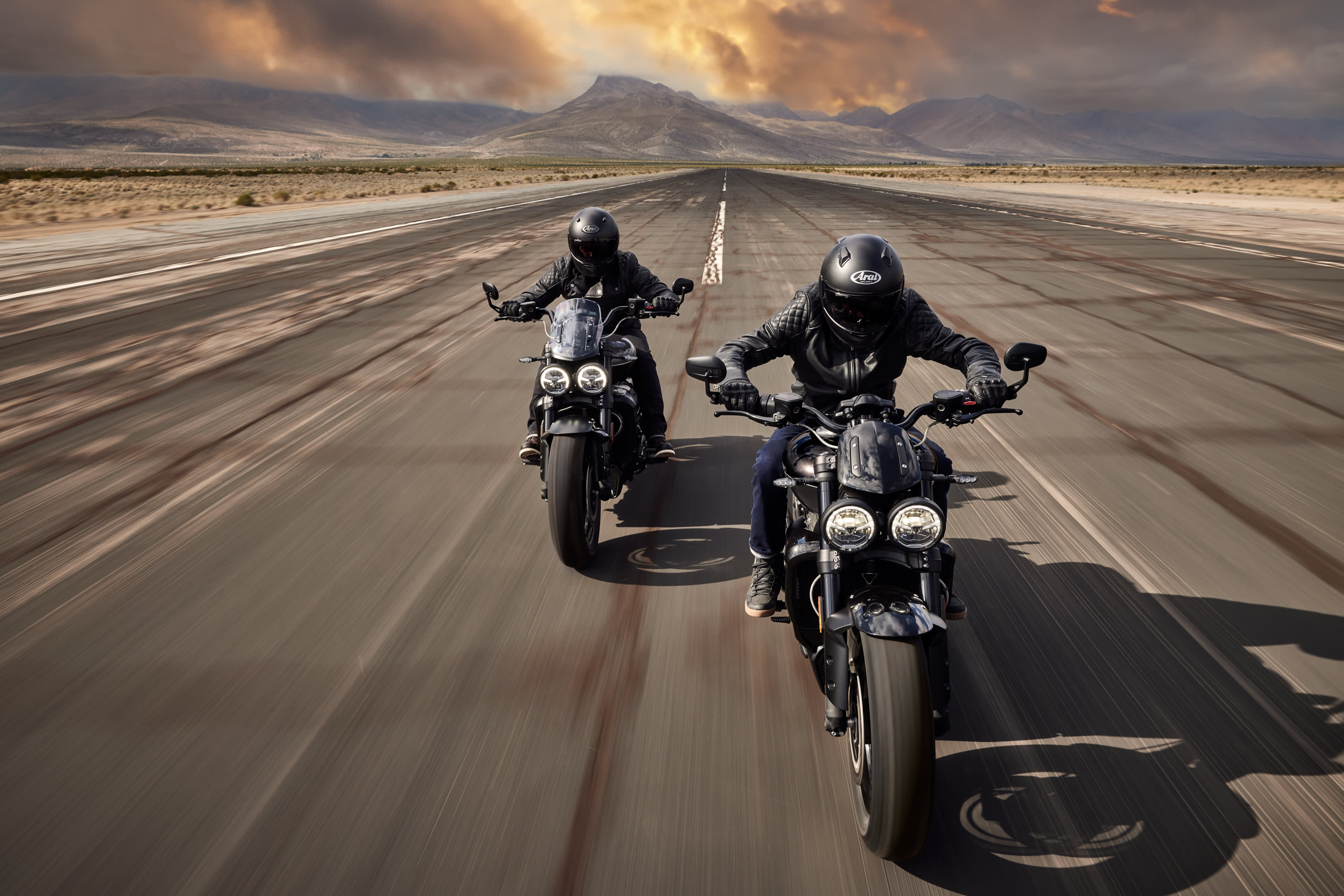 Rocket 3 Storm R and GT on the road