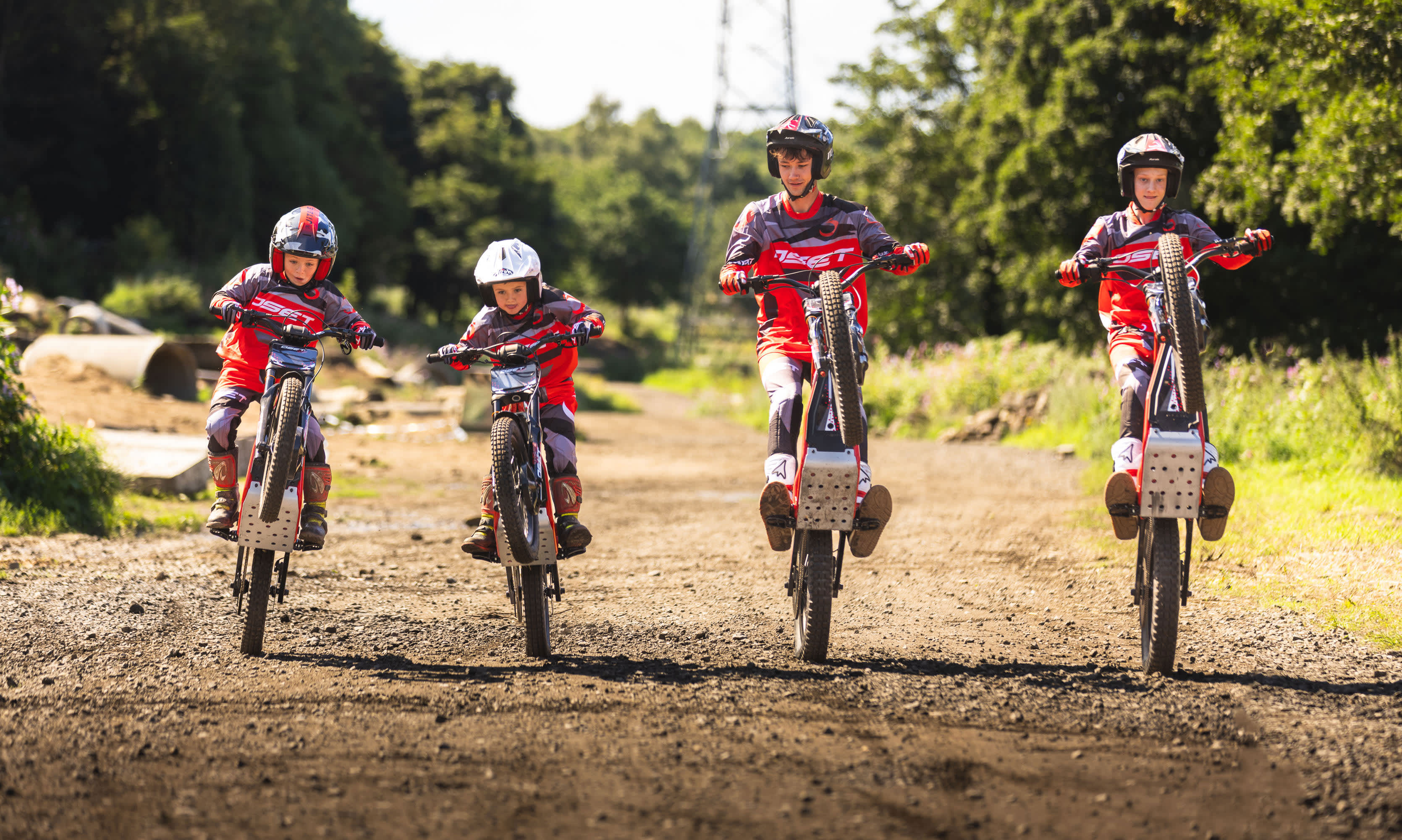 A group of young riders on the OSET and TXP range