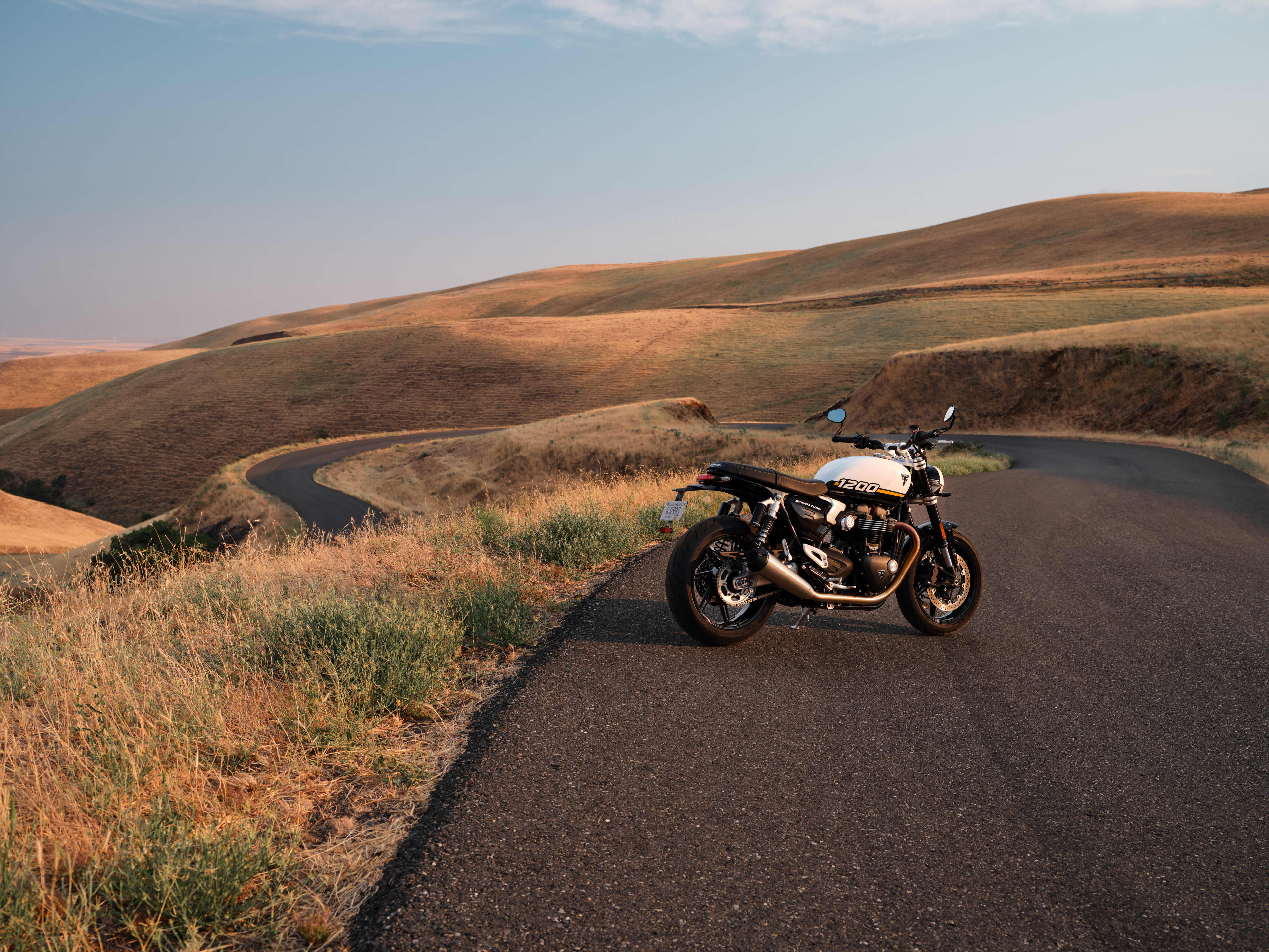 Stationary shot of Triumph Speed Twin 1200