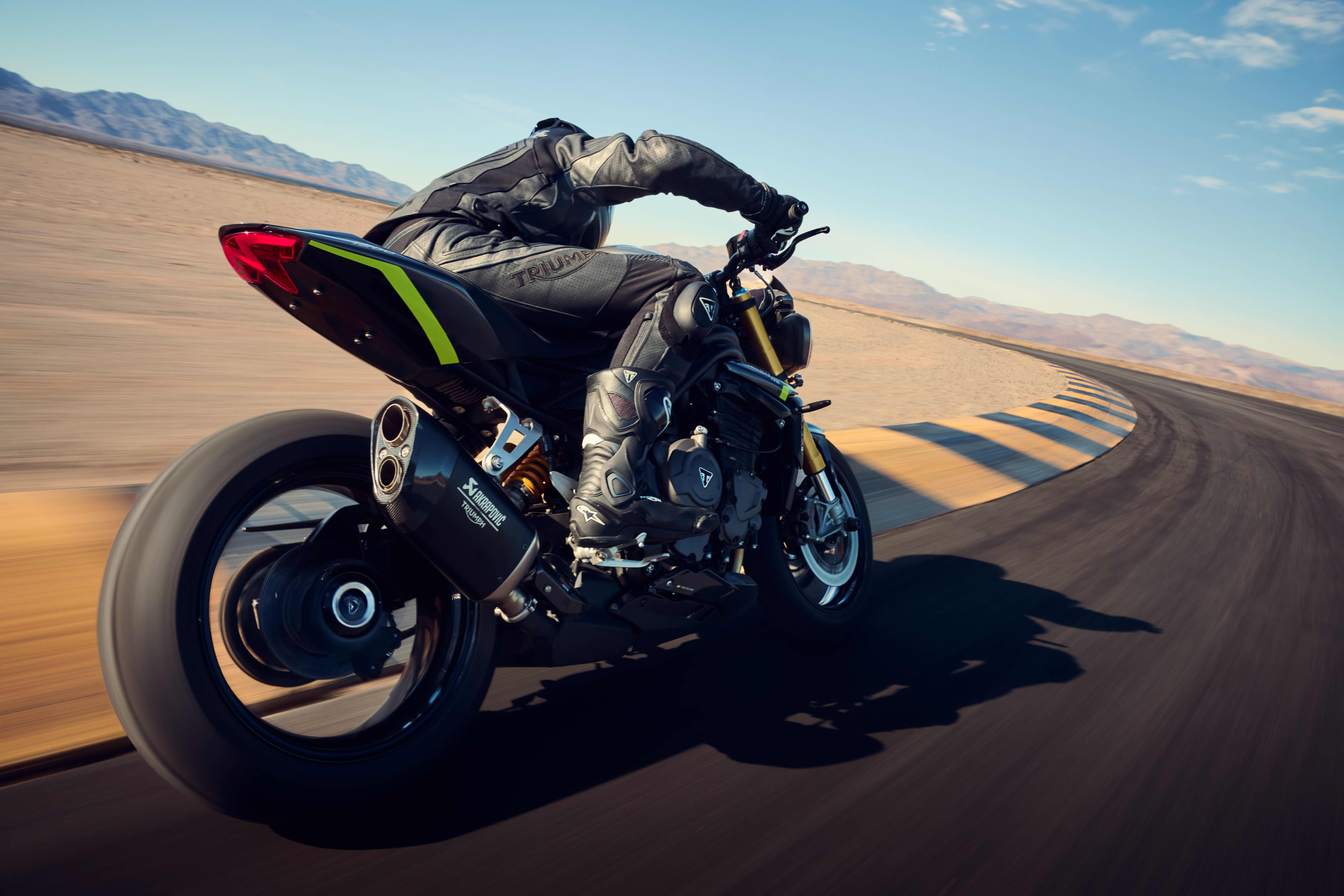 Rear shot of an accessorised Speed Triple 1200 RS