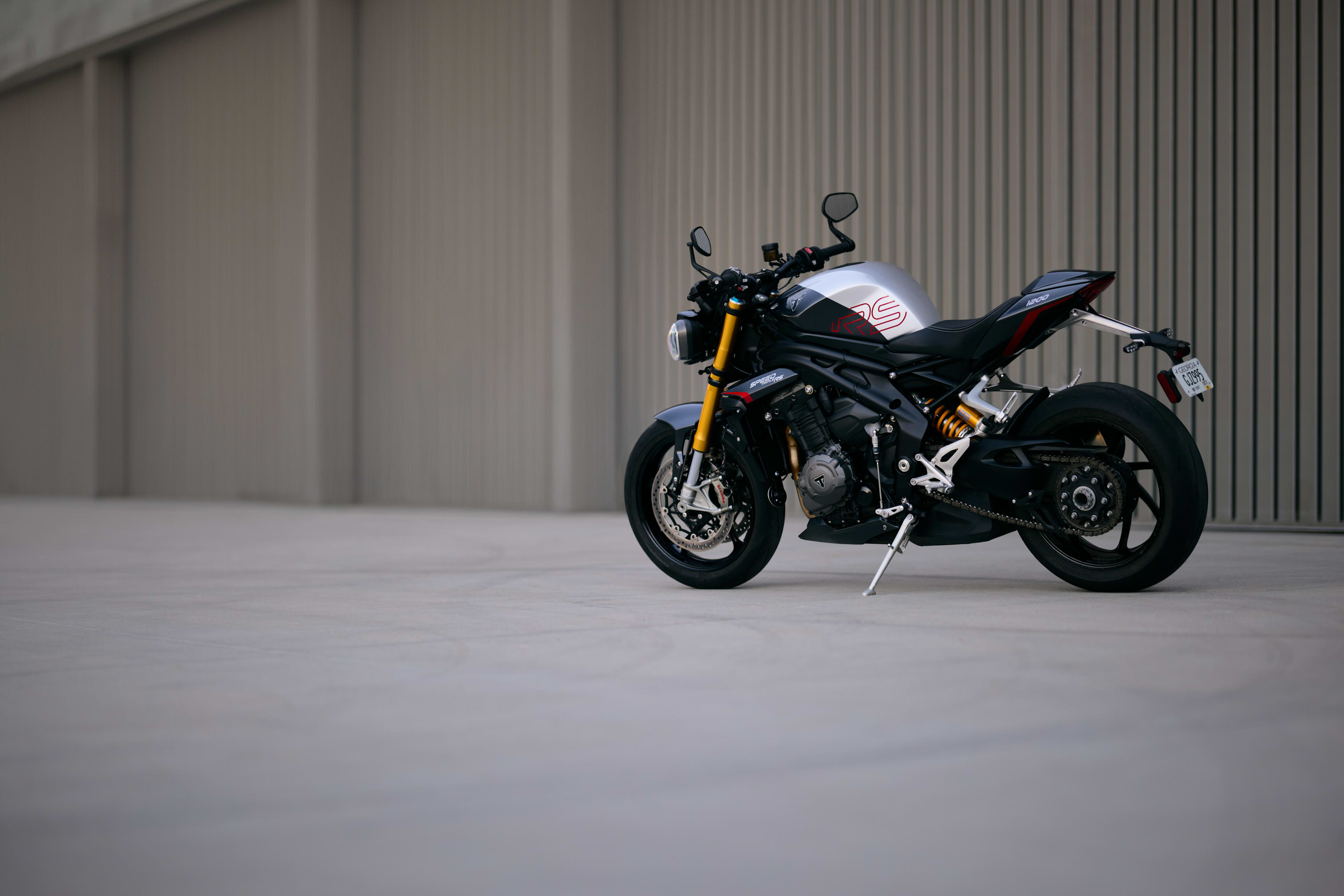 Rear side shot of the Speed Triple 1200 RS
