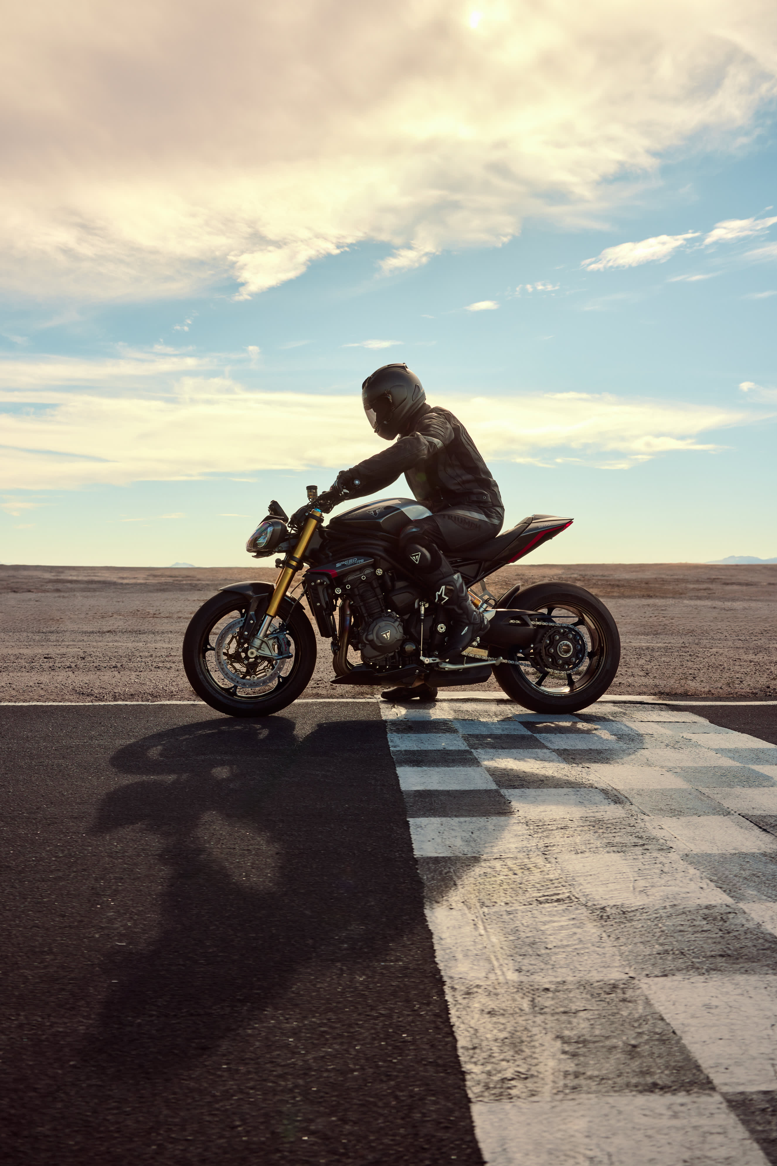 Speed Triple 1200 RS on the finishing line on track