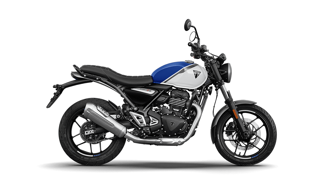 Triumph Speed T4 in Caspian Blue / Pearl Metallic White