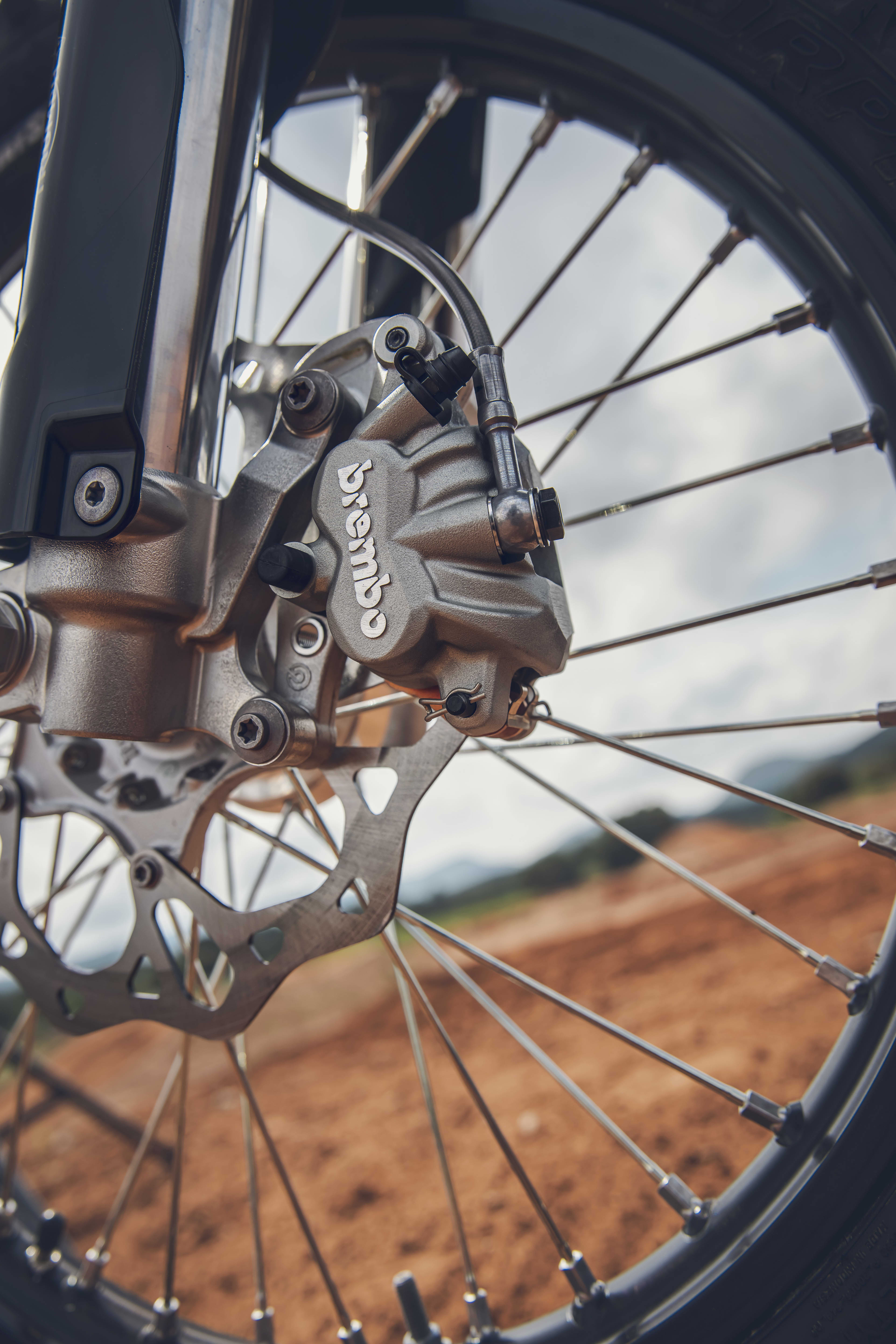 Brembo brakes on the TF 450-X motorcycle