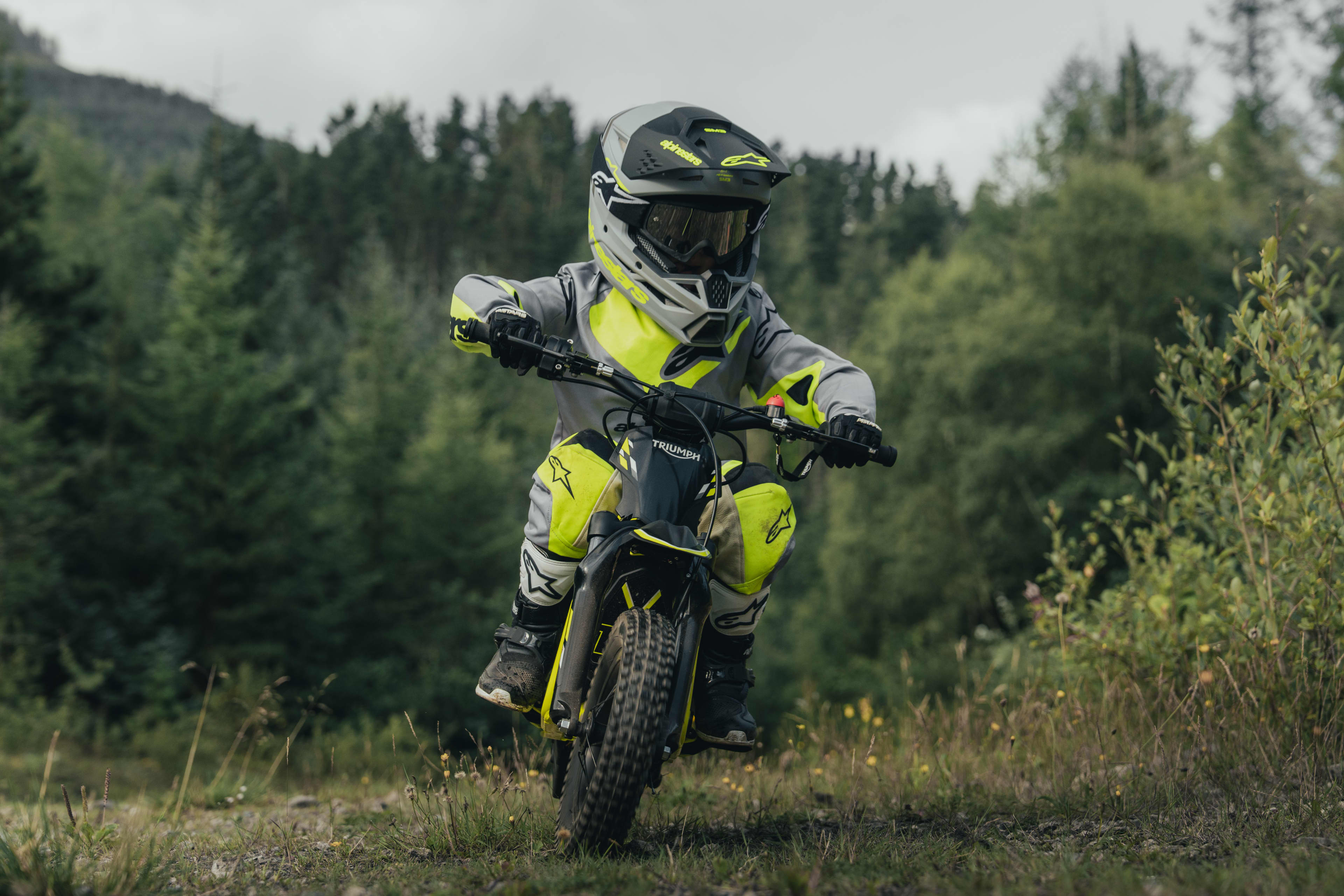 TXP-12 powered by OSET with a young rider on the bike.