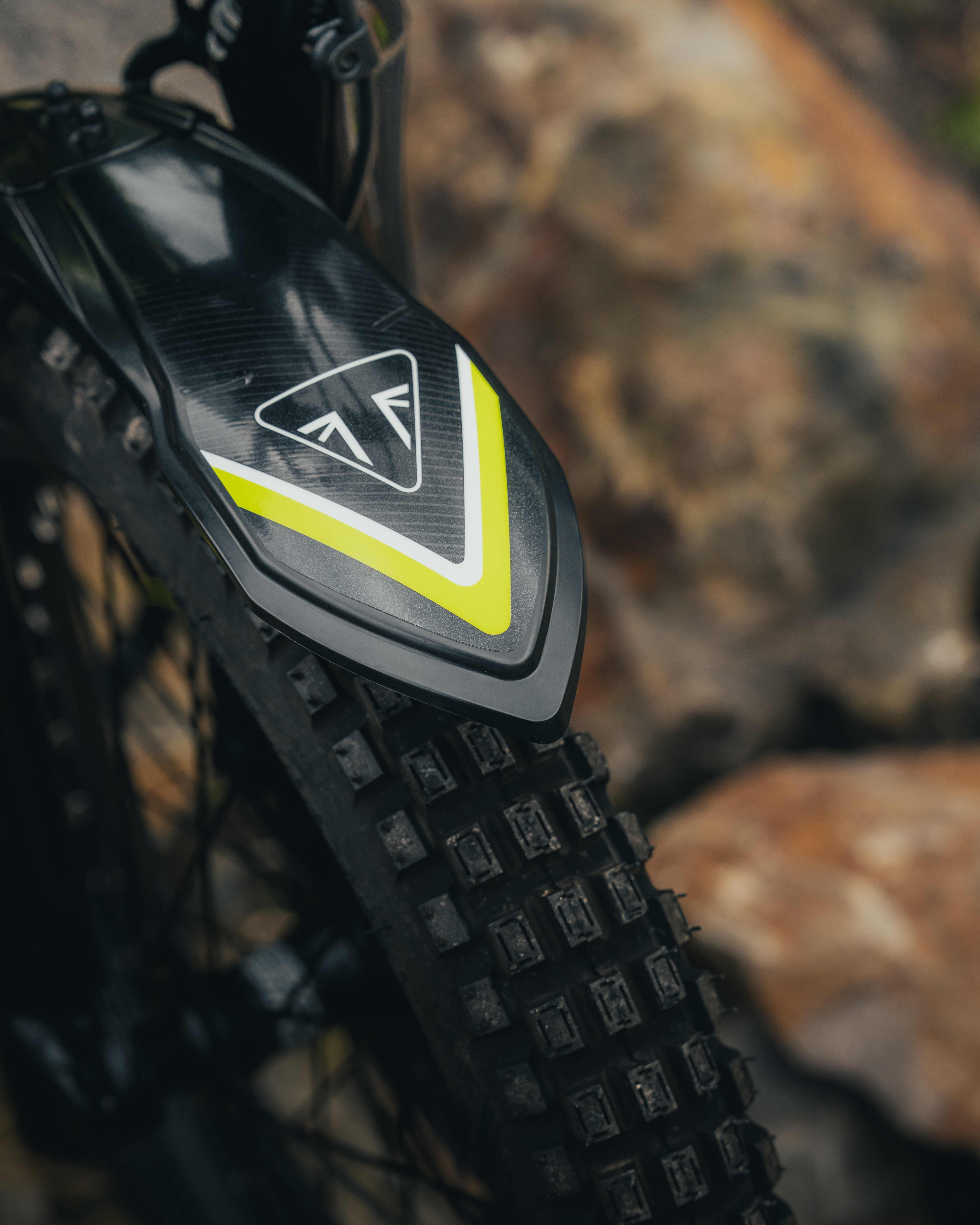 TXP-20 powered by OSET front wheel detail shot.