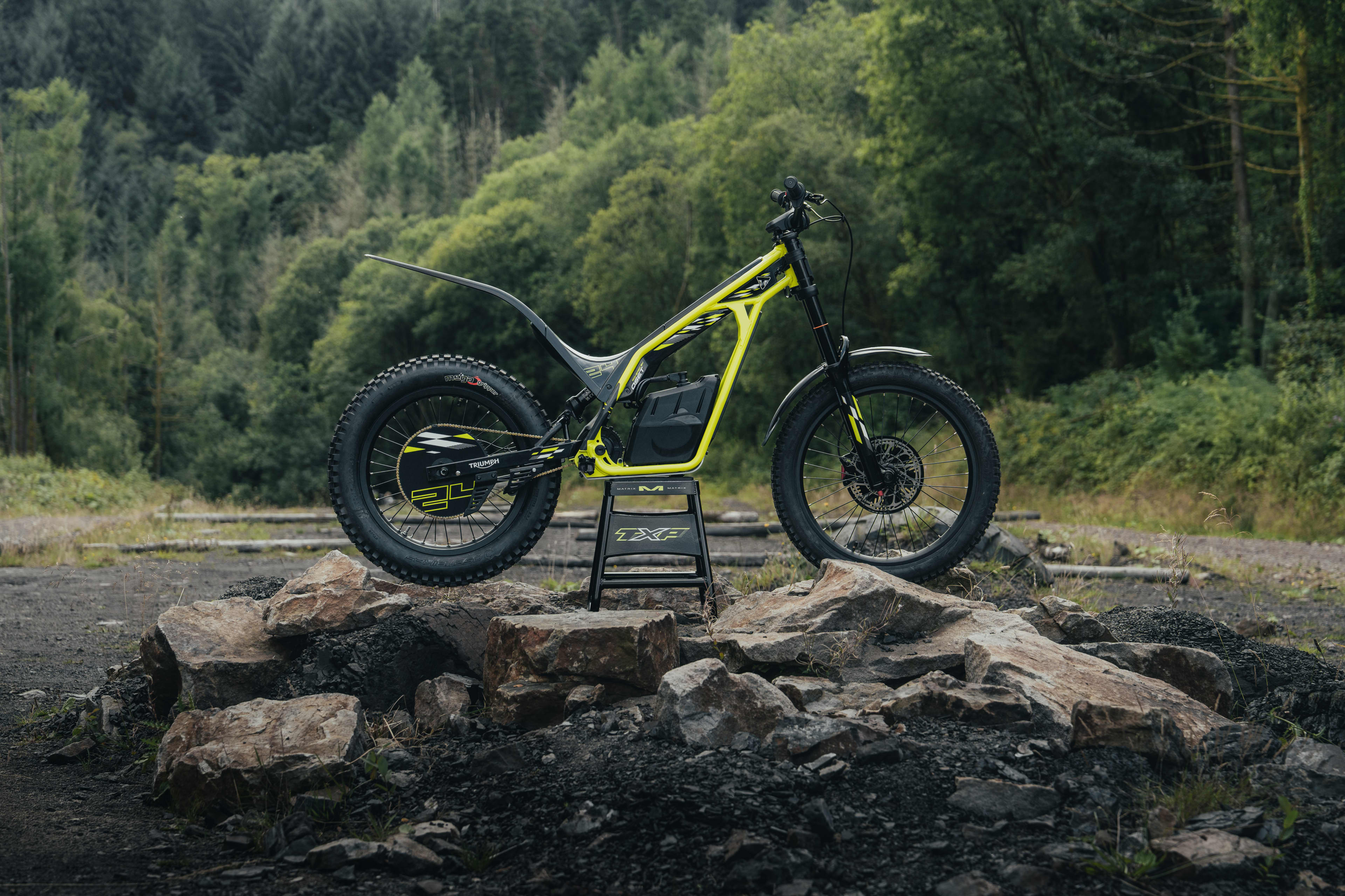 Static shot of the Triumph TXP-24 electric bike.