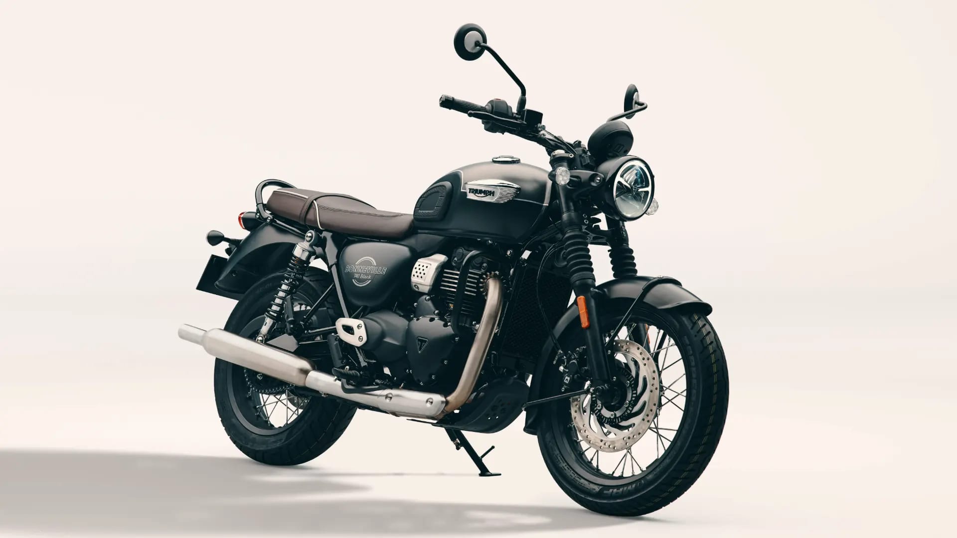 Triumph Bonneville T100 Motorcycle in sunset