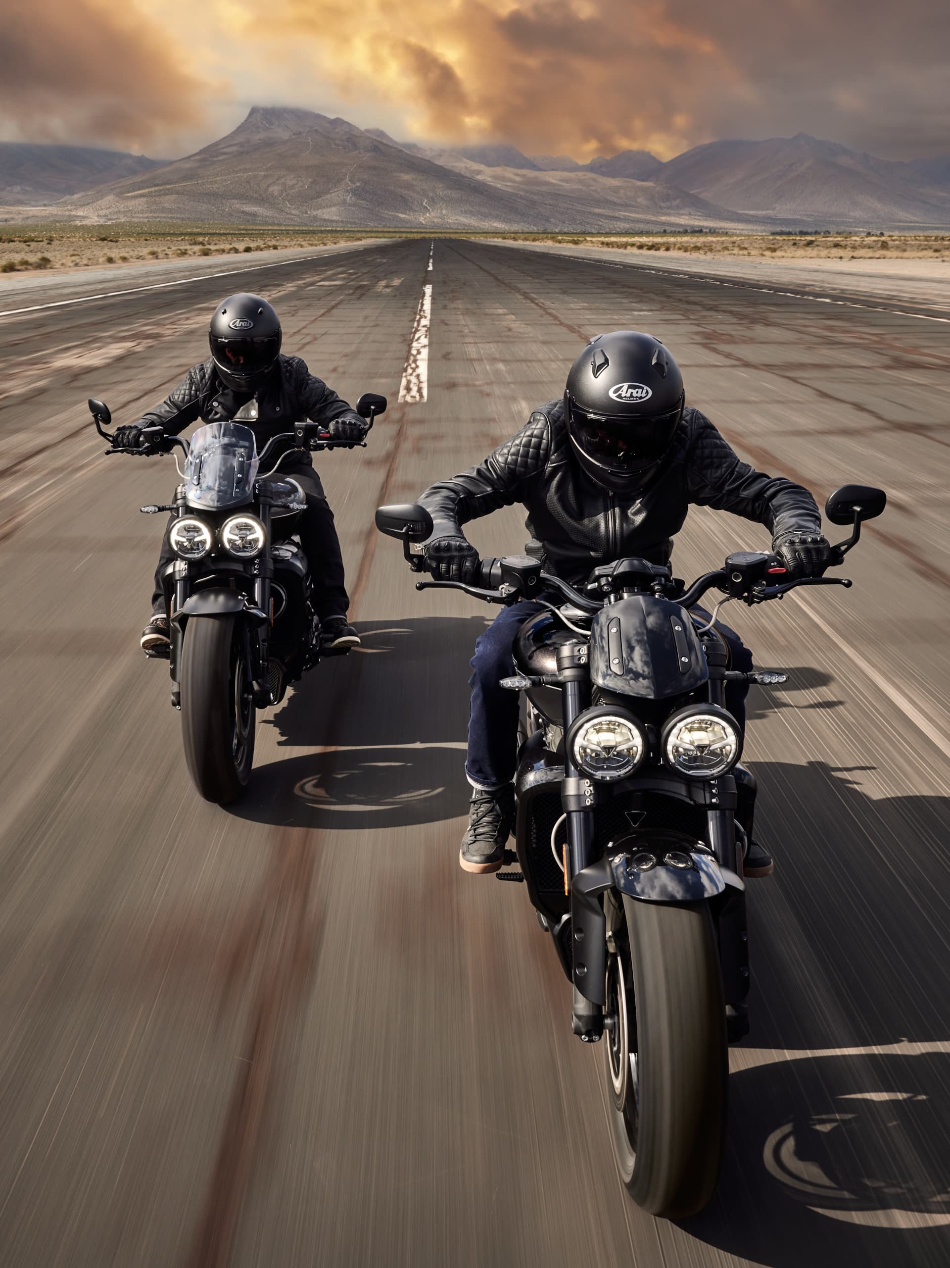 ROCKET 3 Two Triumph Rocket 3 Storm Motorcycles on the road