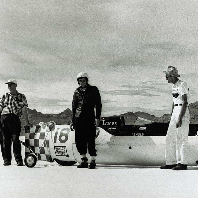 It all began where the road disappeared into the horizon, on the salt flats of Bonneville, Utah. In 1956, Johnny Allen pushed a Triumph-powered streamliner to 214.40 mph, and Triumph had a new name worth carrying forward.