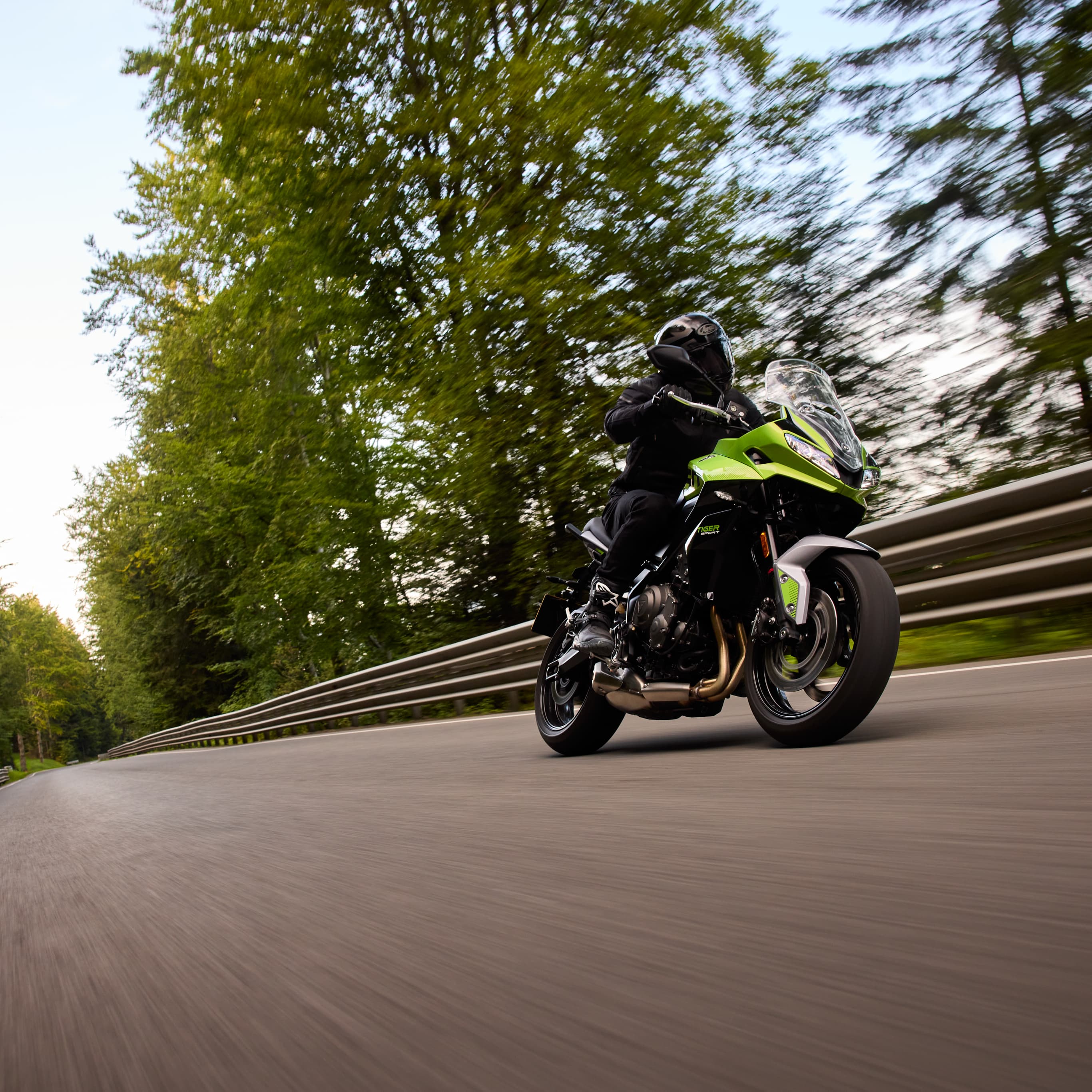 At just 207 kg (wet), the Tiger Sport 660 is lightweight and nimble.