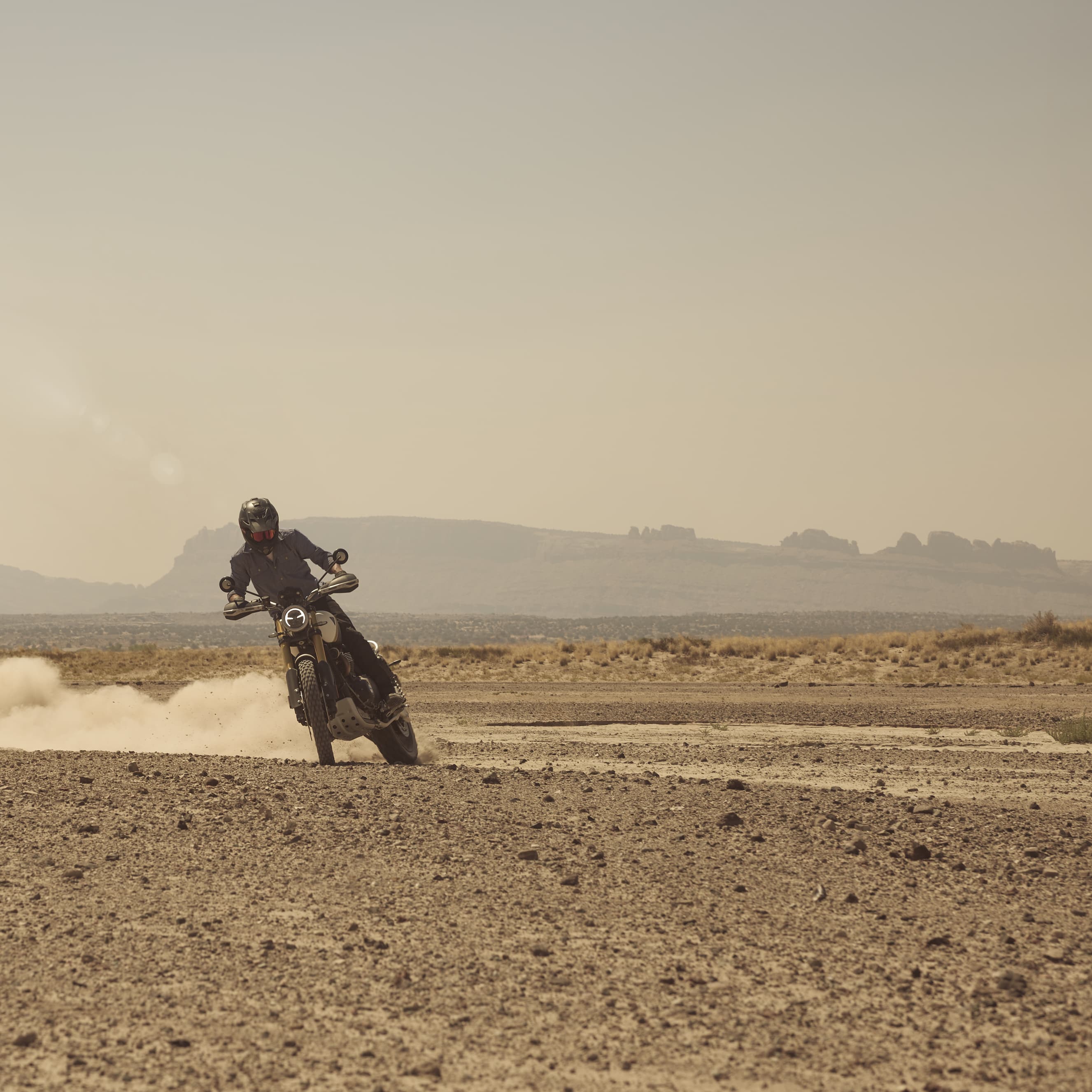 Low-inertia, high-compression 1200 twin tuned for Scrambler use - instant response with character and control on any surface.