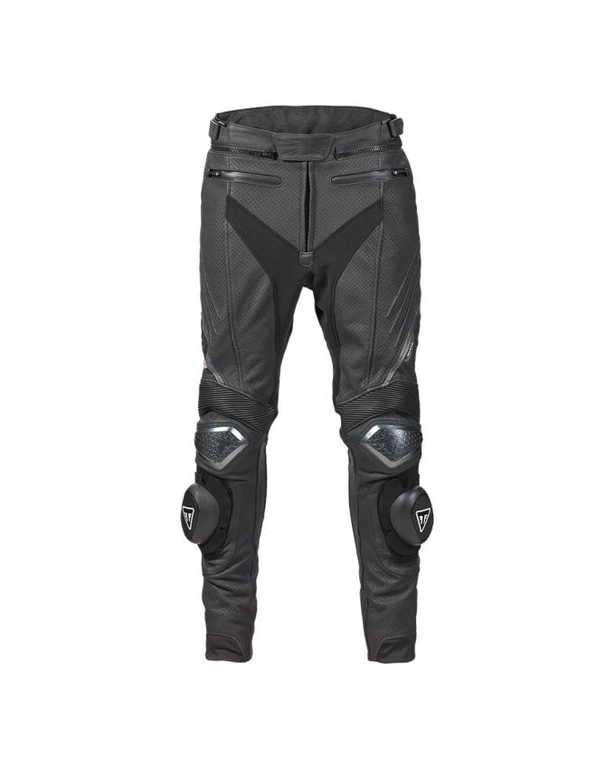 Triple Perforated Leather Unisex Riding Pants