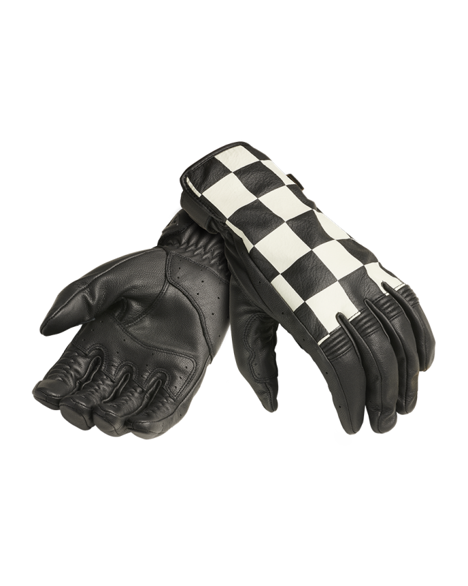 Checkerboard Leather Gloves