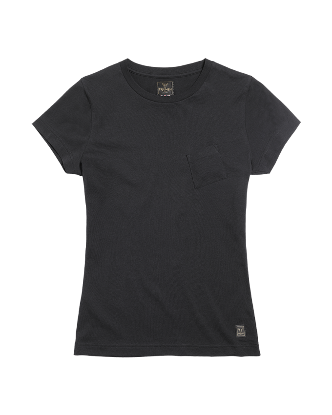 T-shirt à damiers avec poche Sydney pour femme