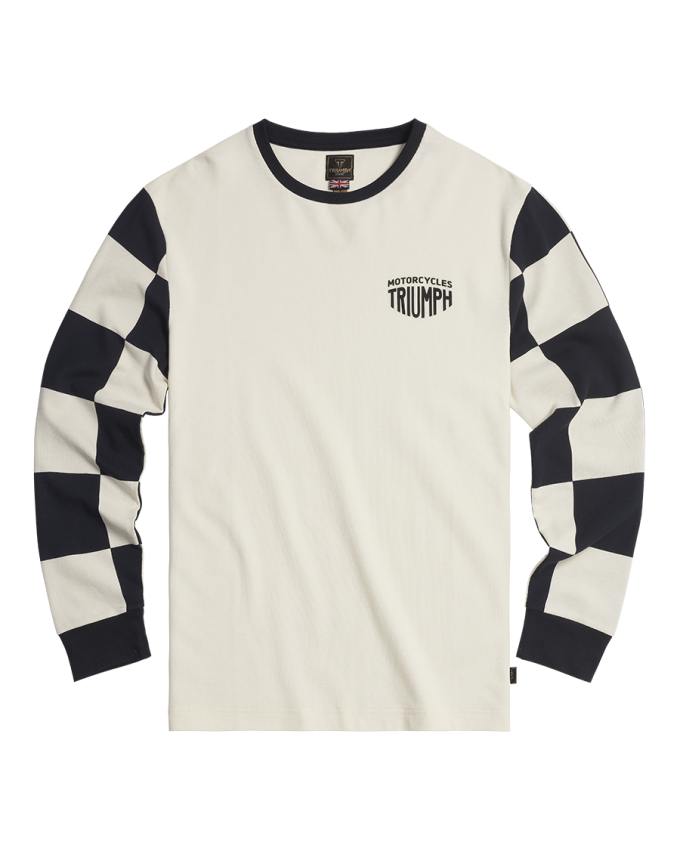 Harker Checkerboard Waffel-Langarmshirt Mit Kariertem Flaggenmuster