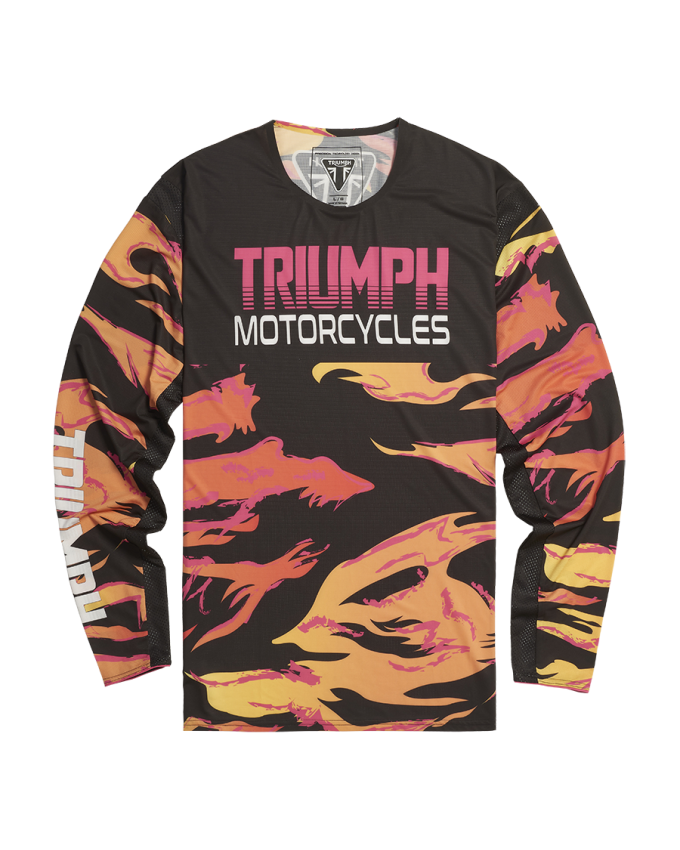 Tiger Stripe Jersey in Pink, Orange und Schwarz