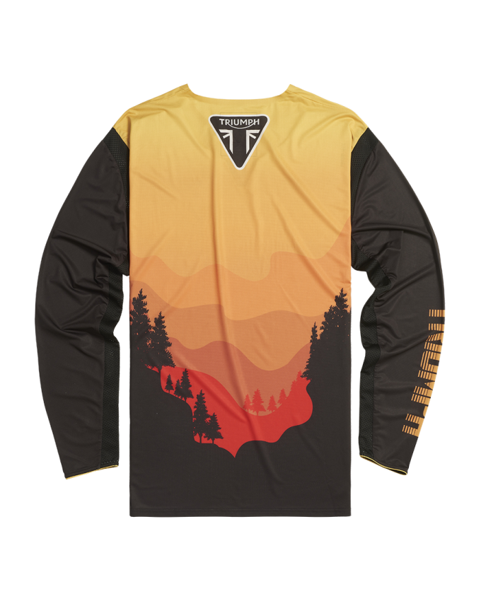 Sunset Jersey in Rot, Orange und Schwarz