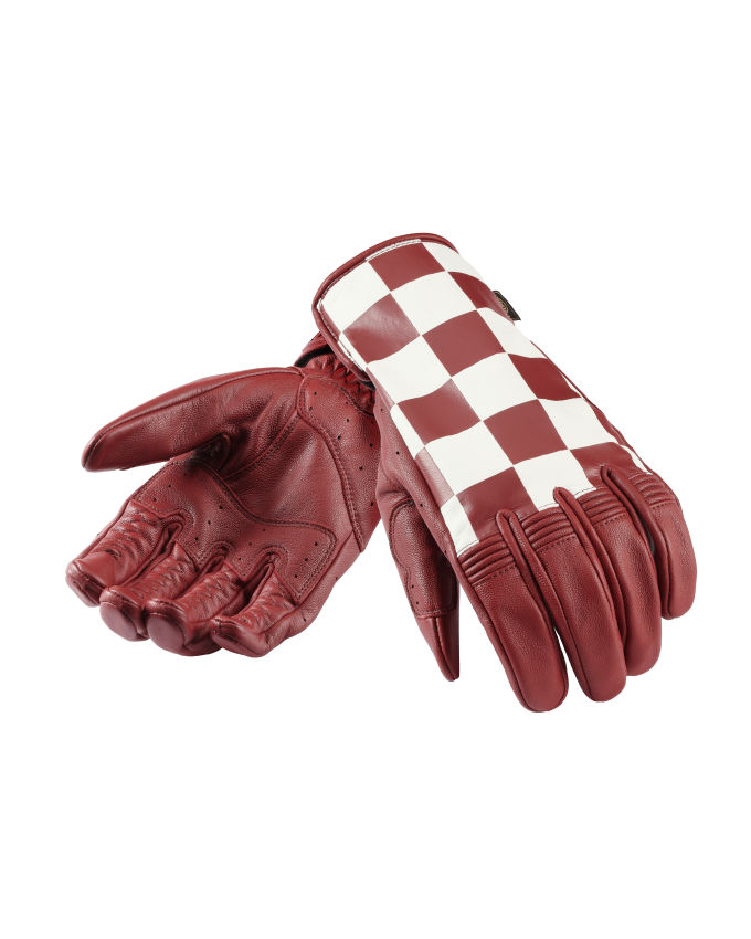 Checkerboard Leather Gloves