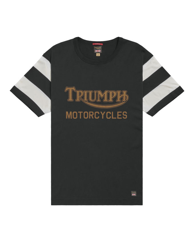 Breaker Striped Sleeve Logo Tee