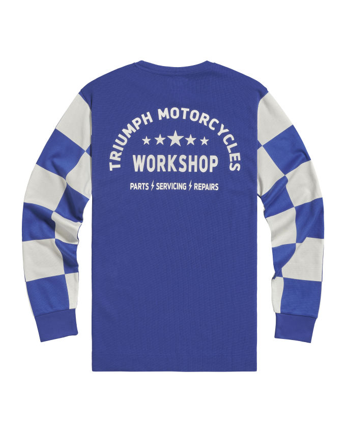 Harker Checkerboard Waffel-Langarmshirt Mit Kariertem Flaggenmuster