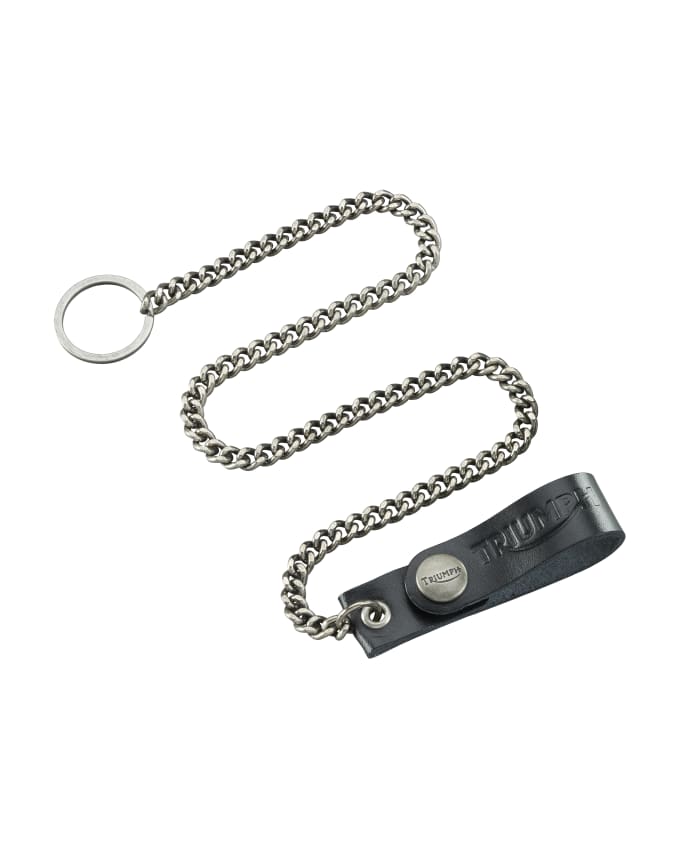 Triumph Leather Chain Lanyard