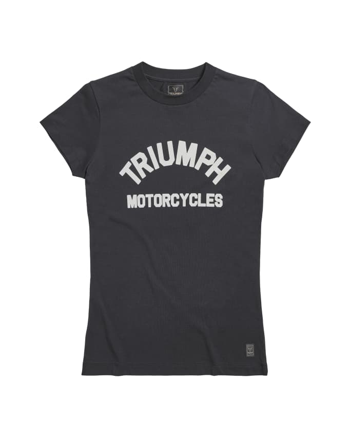 T-shirt à damiers avec logo en arc de cercle Luss pour femme