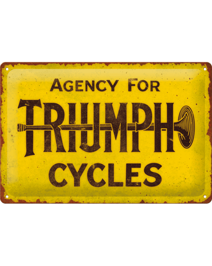 Triumph 'Agency for Cycles' Tin Sign