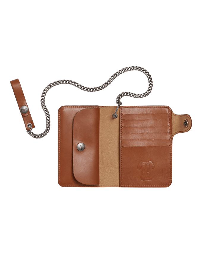Leather Heritage Wallet With Chain
