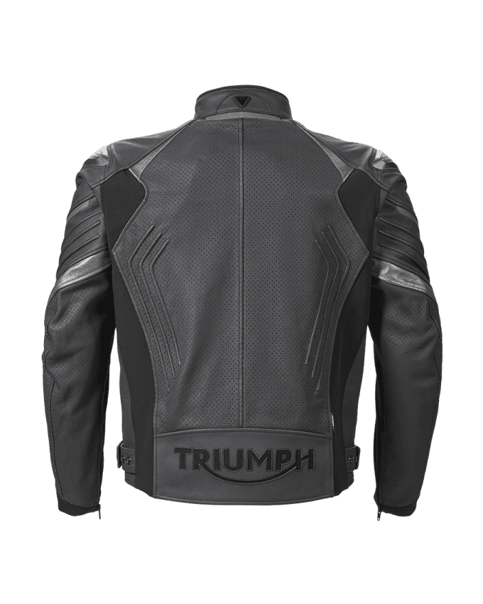 Triple Perforated Leather Jacket