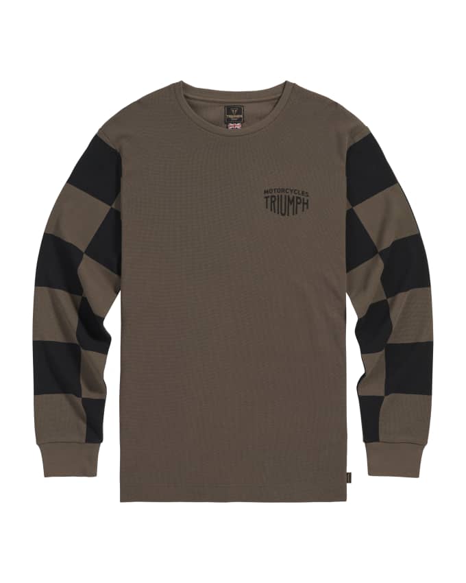 Harker Checkerboard Long Sleeve Waffle Tee