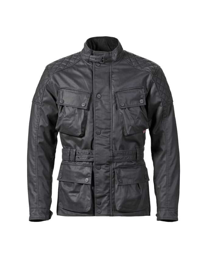 Blouson de moto en coton ciré Beck