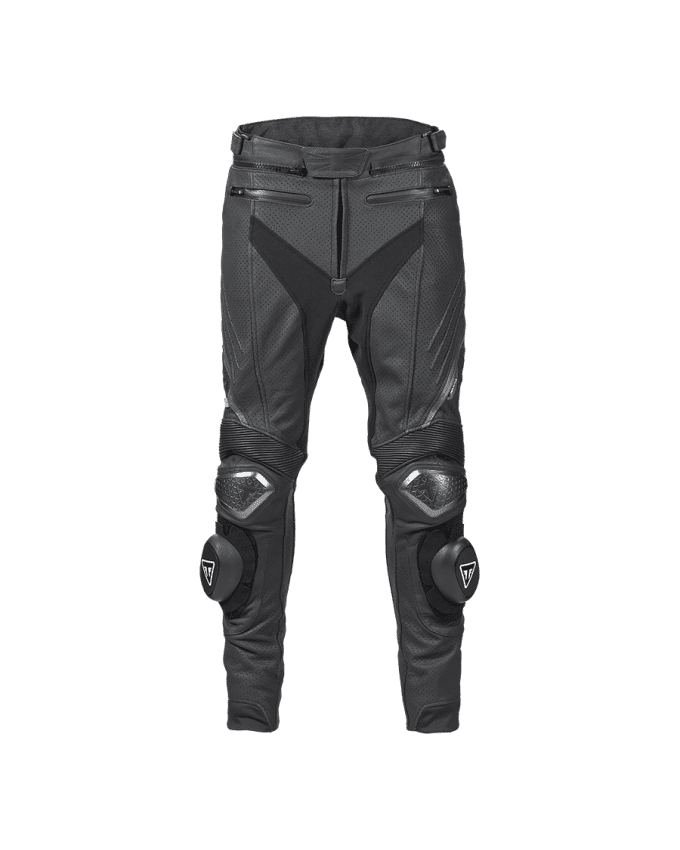 Triple Perforated Leather Unisex Riding Pants