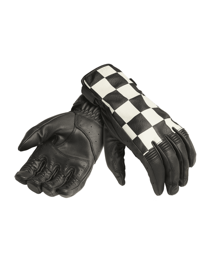 Checkerboard Leather Gloves